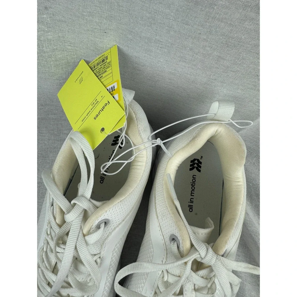 All in‎ Motion Mens White Mesh Athletic Running Sneakers Shoes Size 8.5 NEW